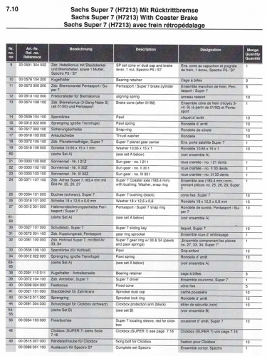 Sachs Super 7 Nabe Typ H 7213 mit Rücktrittbremse