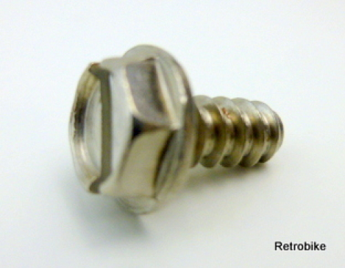retrobikefranken - Blechschraube Niro 4,8 x 10 mm Edelstahl 6 kant  Schlsselweite 8mm Kettenschutzblech Kettenkasten Fahrrad