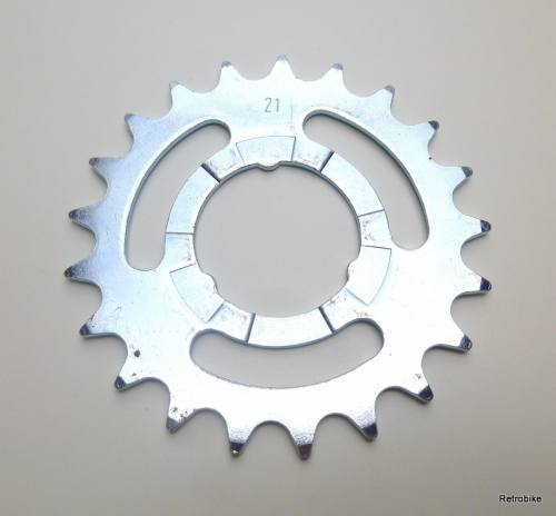 ESJOT Steckzahnkranz Zahnkranz Ritzel 2,1mm flach 21Z 21 Zahn single speed 1 Gang Nabenschaltung
