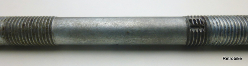 Fahrrad Hinterrad Achse FG 9,5 Gewindestange mit Nut-Fräsungen 3/8" x 26 Vollachse HR Länge 160mm