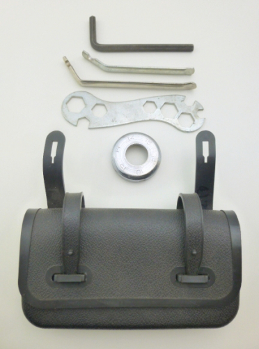 Fahrrad Satteltasche Werkzeugtasche schwarz mit Bordwerkzeug NOS