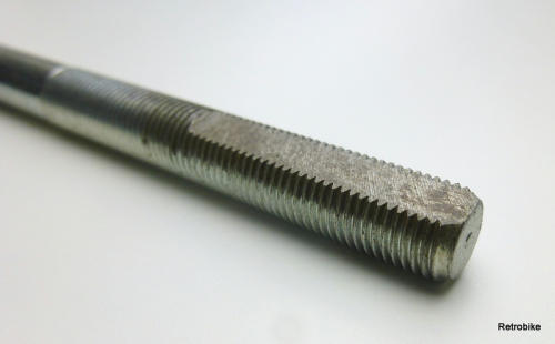Fahrrad Vorderrad Achse FG 9,5 Gewindestange 3/8" x 26 Vollachse VR Länge 132mm
