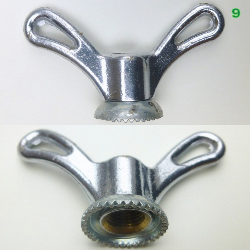 Flügelschraube Flügelmutter FG 9,5 oder 3/8" x 26 Hinterrad Achse verschiedene Hersteller