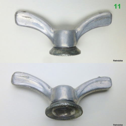 Flügelschraube Flügelmutter FG 9,5 oder 3/8" x 26 Hinterrad Achse verschiedene Hersteller