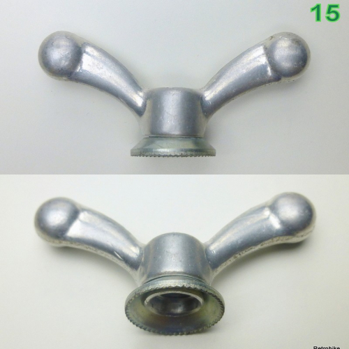 Flügelschraube Flügelmutter FG 9,5 oder 3/8" x 26 Hinterrad Achse verschiedene Hersteller