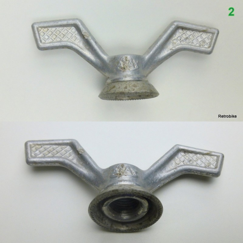 Flügelschraube Flügelmutter FG 9,5 oder 3/8" x 26 Hinterrad Achse verschiedene Hersteller