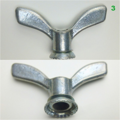 Flügelschraube Flügelmutter FG 9,5 oder 3/8" x 26 Hinterrad Achse verschiedene Hersteller