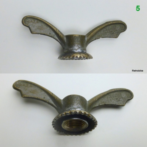 Flügelschraube Flügelmutter FG 9,5 oder 3/8" x 26 Hinterrad Achse verschiedene Hersteller