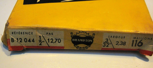 Brampton bicycle chain  1/2 x 3/32"  116