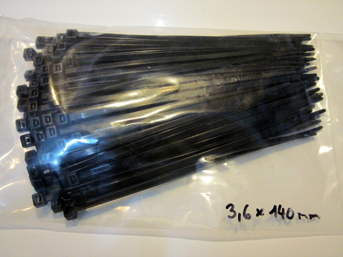 100 Stück Kabelbinder ♦ schwarz