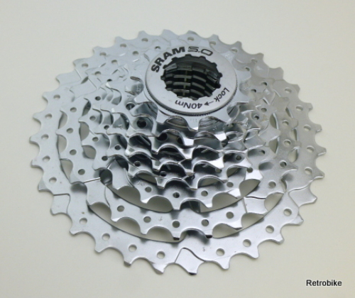 SRAM 5.0 PowerGlide II PG -850 Steckkranz Zahnkranz 8 fach silber 11-32 Zähne MTB ATB