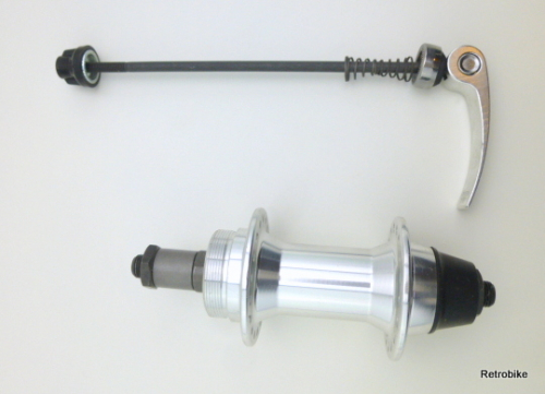 Quando Hinterrad Nabe Speiche 36 Loch Schnellspanner quick release Schraubkranz BSA 7 fach Rennrad