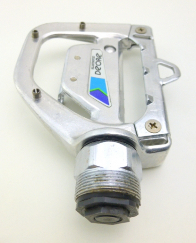 SHIMANO Pedale DD PD-DE10 Pedal 1 x 24 Dyna-Drive DD SYS Gewinde Korpus alu nur links 80er Jahre