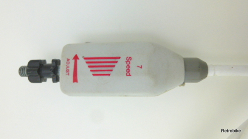 Sachs Huret Elysee thumb lever 7 speed rear derailleur shift cable outer casing white road bike set 90s