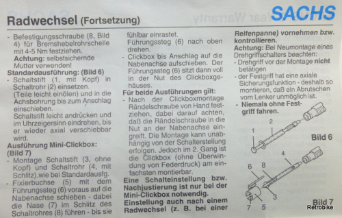 Sachs Pentasport Typ H 5213 gear hub cable 1400mm set accessory 1. Generation 1 shift cable black elongated click box NOS