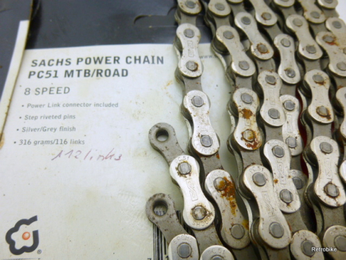 Sachs Power Chain PC51 1/2 x 3/32" bicycle chain 112 pins 8 speed MTB ATB road bike