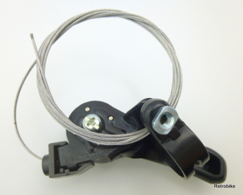 Shimano 200GS SIS thumb shifter 3 speed front derailleur black left mounting NOS