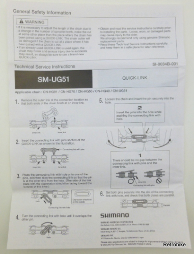 Shimano CN-HG40 Fahrradkette HG 1/2 x 3/32" 6-7-8 fach bis zu 24 Gang 114 links mit Quick Link Kettenschloss silber