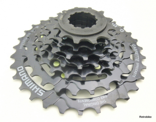 Shimano CS HG 200 Hyperglide freehub body 7 speed 12 to 32T teeth cassette sprocket rear derailleur