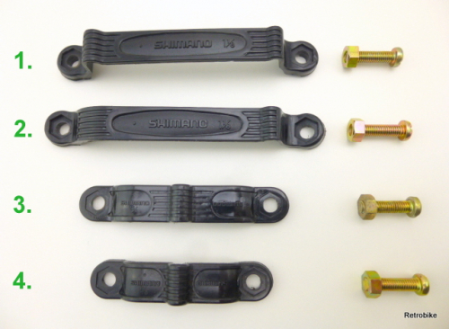 shimano pps shift cable frame clamp cable guide black plastic 1 speed 2 speed top tube down tube strut road bike nos