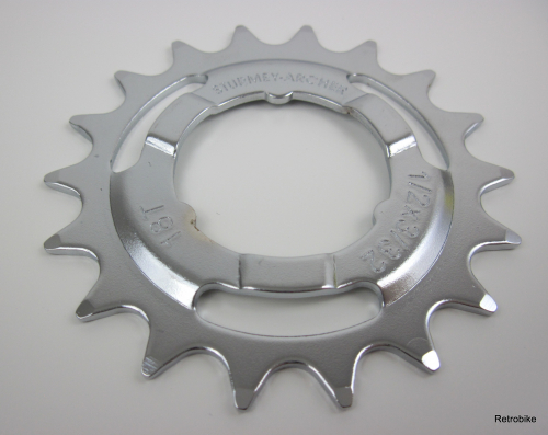 Sturmey Archer sprocket offset gear hub 18 teeth silver