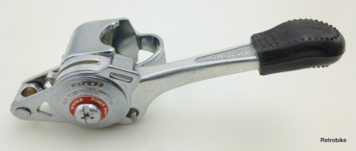 Suntour LS-1300 PUB-5 Power shift Alu Daumenschalthebel 5 fach oder 6 fach Vorbau 22,2mm Rennrad 80er Jahre NOS