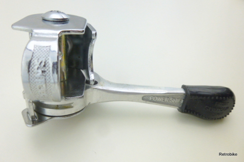 Suntour LS-1300 PUB-5 Power shift Alu Daumenschalthebel 5 fach oder 6 fach Vorbau 22,2mm Rennrad 80er Jahre NOS