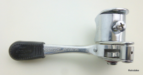 Suntour LS-1300 PUB-5 Power shift Alu Daumenschalthebel 5 fach oder 6 fach Vorbau 22,2mm Rennrad 80er Jahre NOS