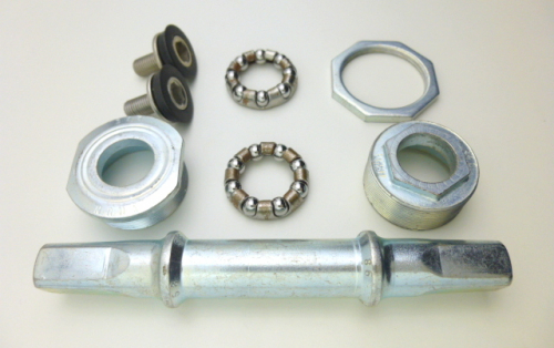 Thun square 4-edge bottom bracket spindle axle bearing cup lock nut JIS BSA set 80's