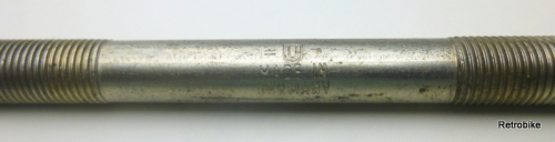 Union Fahrrad Vorderrad Achse FG 9,5 Gewindestange 3/8" x 26 Vollachse VR Länge 132mm