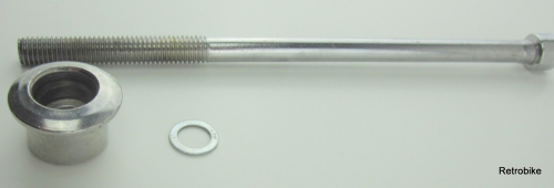 handlebar  stem screw 160mm length  end cap  steel chrome plated