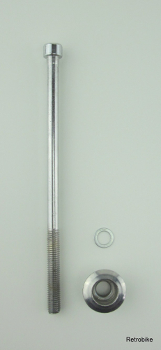 handlebar stem screw 160mm length end cap steel chrome plated