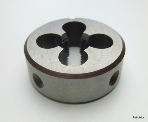 Schneideisen 3/8" x 26 TPI  UN / UNS / BSC Fahrradgewinde HSS Hinterrad Getriebenaben britische Oldtimer Messingarmaturen