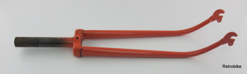 rigid fork 26 inch bicycle threaded shaft 1 inch 25.4mm steelframe dark orange