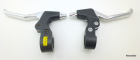 Alhonga Fahrrad Bremsgriff 3 Finger V-brake Bremshebel rechts oder links Ø 22,2 mm Kunststoff Alu schwarz silber